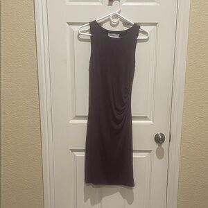 LOFT Sleeveless Midi Dress in Deep Purple